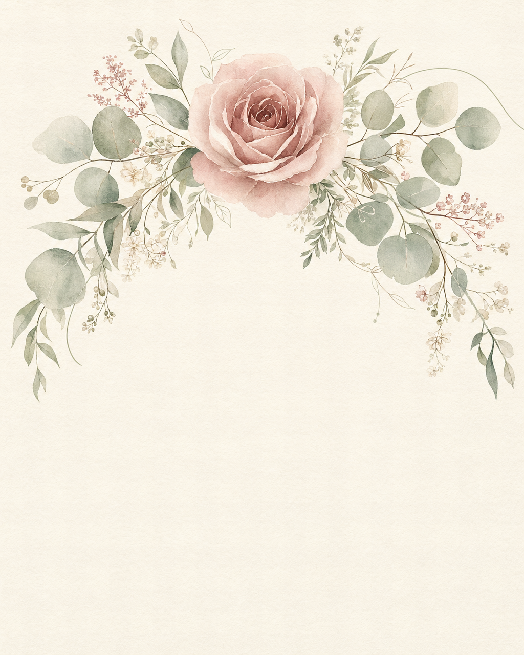 수채화로 그린 신랑 이학인과 신부 한주리의 결혼 일러스트